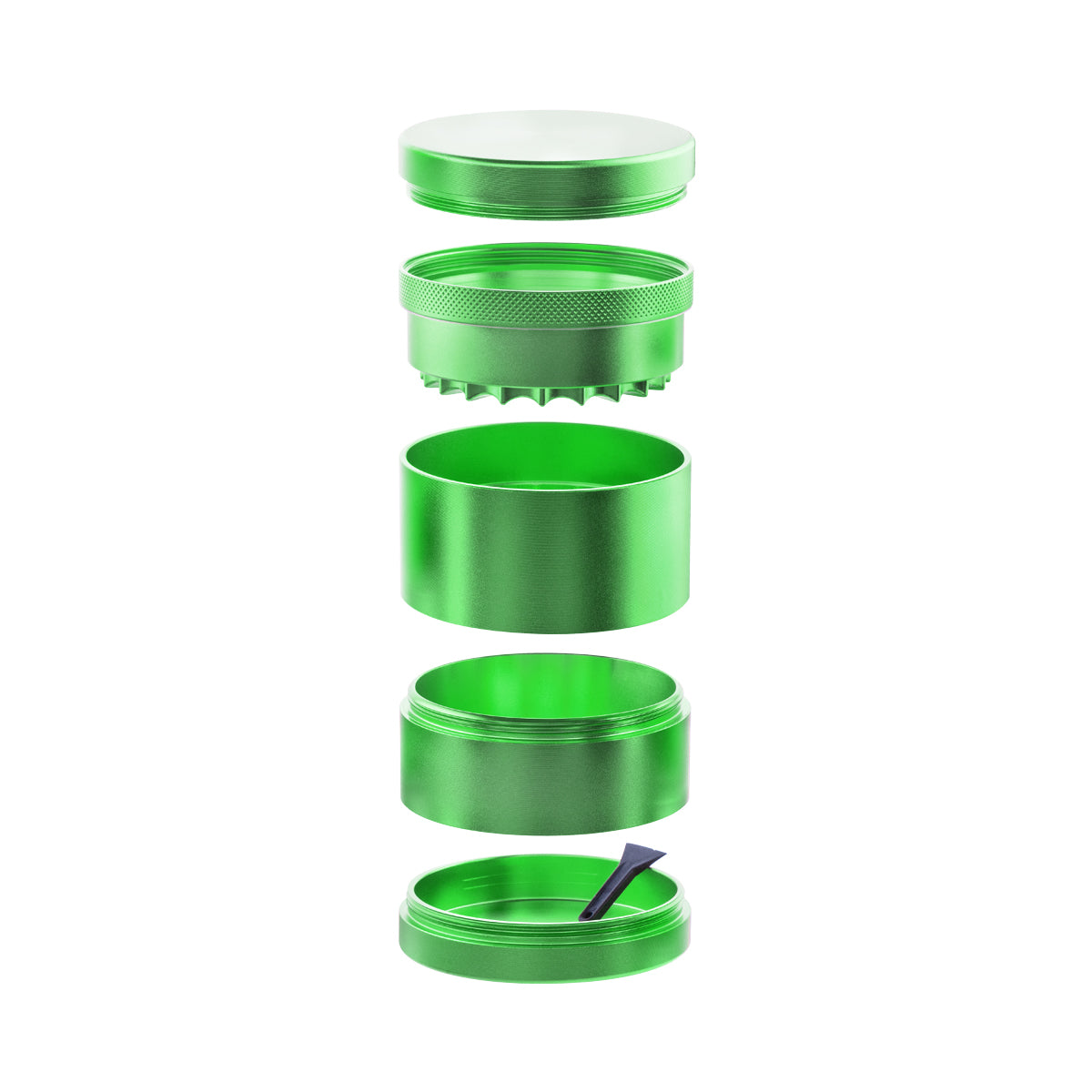 5 Piece Wave Toothless Aluminum Grinder - 2.5" 63mm