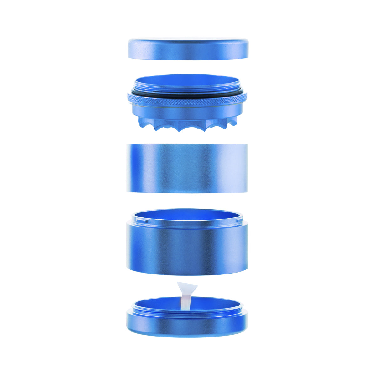 BIO Glass 5 Piece Toothless Aluminum Grinder - 2.5" 63mm