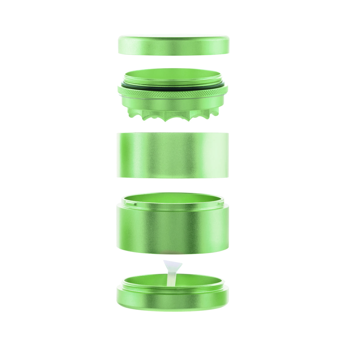 BIO Glass 5 Piece Toothless Aluminum Grinder - 2.5" 63mm