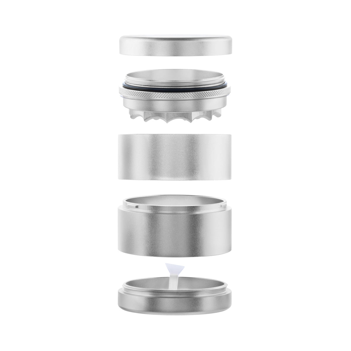 BIO Glass 5 Piece Toothless Aluminum Grinder - 2.5" 63mm