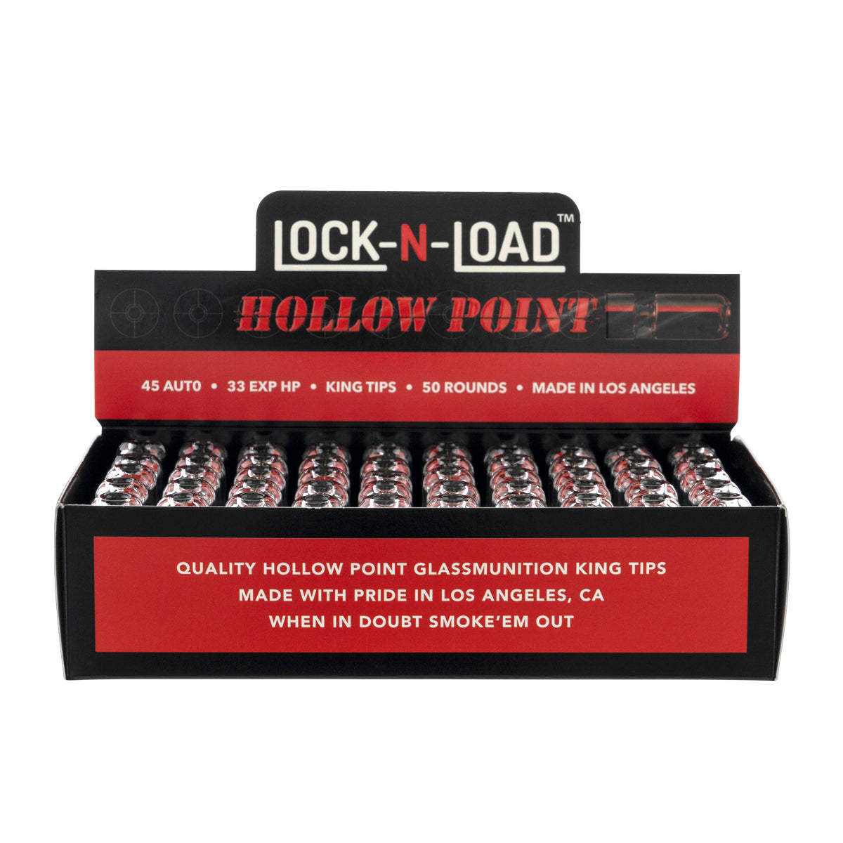 Lock N Load Bullet Glass Tips - Various Sizes - 50 Count