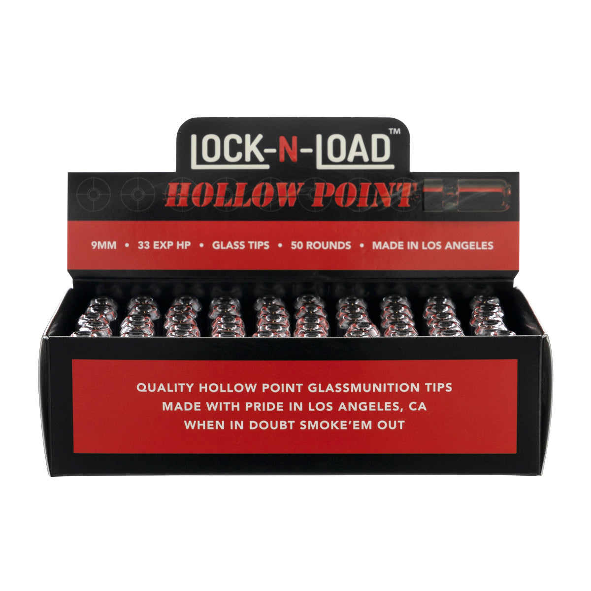 Lock N Load Bullet Glass Tips - Various Sizes - 50 Count