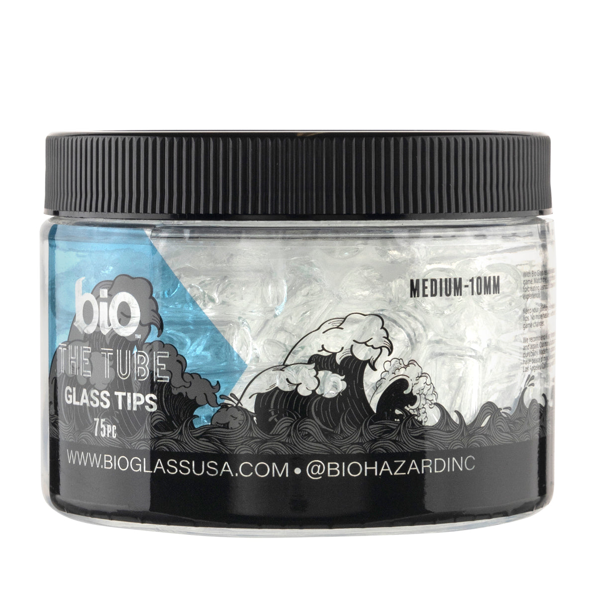 BIO Glass USA Glass Tips - 10mm 'The Tube' - 75 Count - High Life Goods
