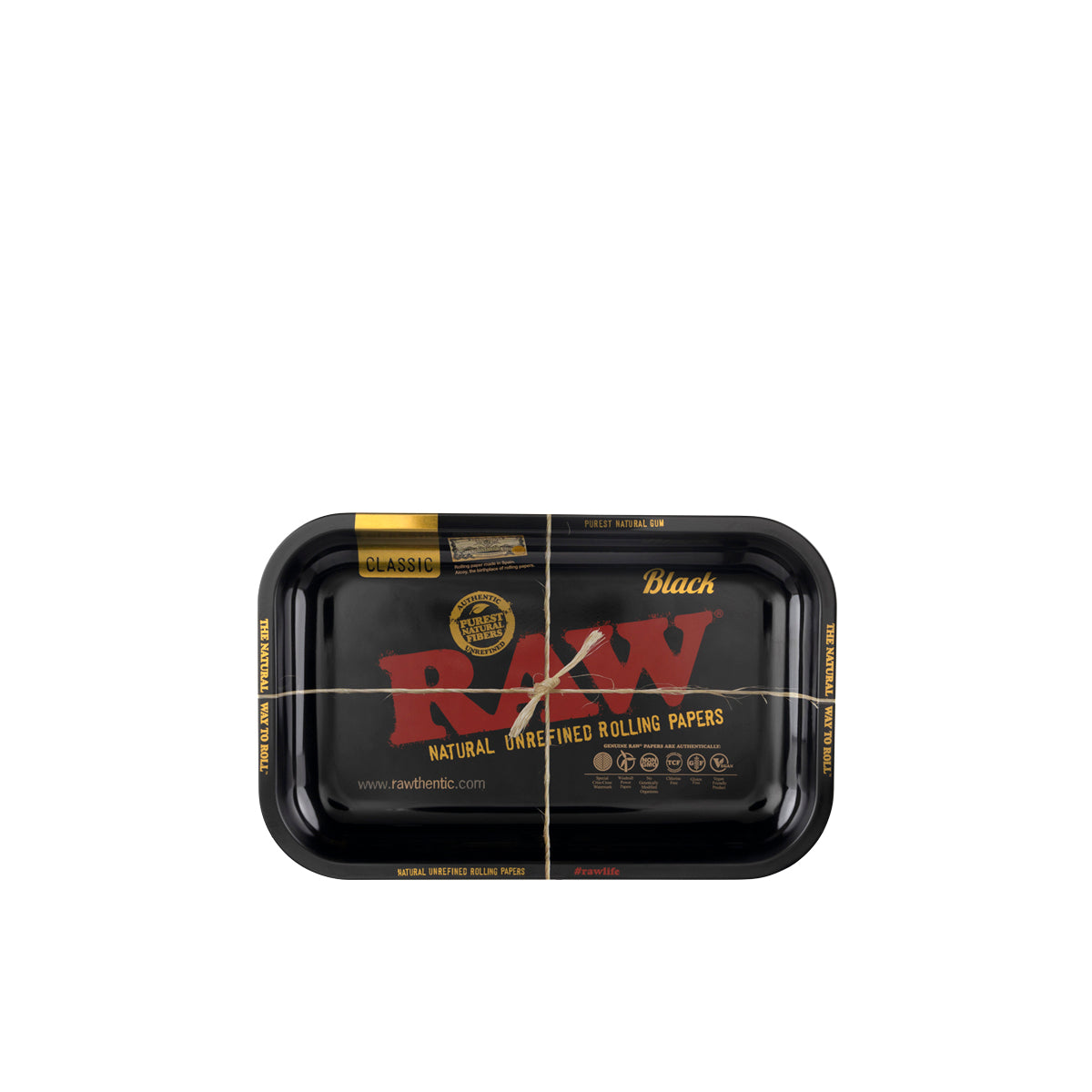 Raw Rolling Tray - 11" x 7" Black