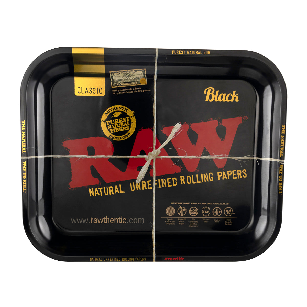 Raw Rolling Tray - 13" x 11" Black