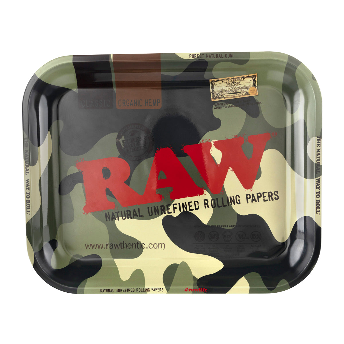 Raw Rolling Tray - 13" x 11" Camo