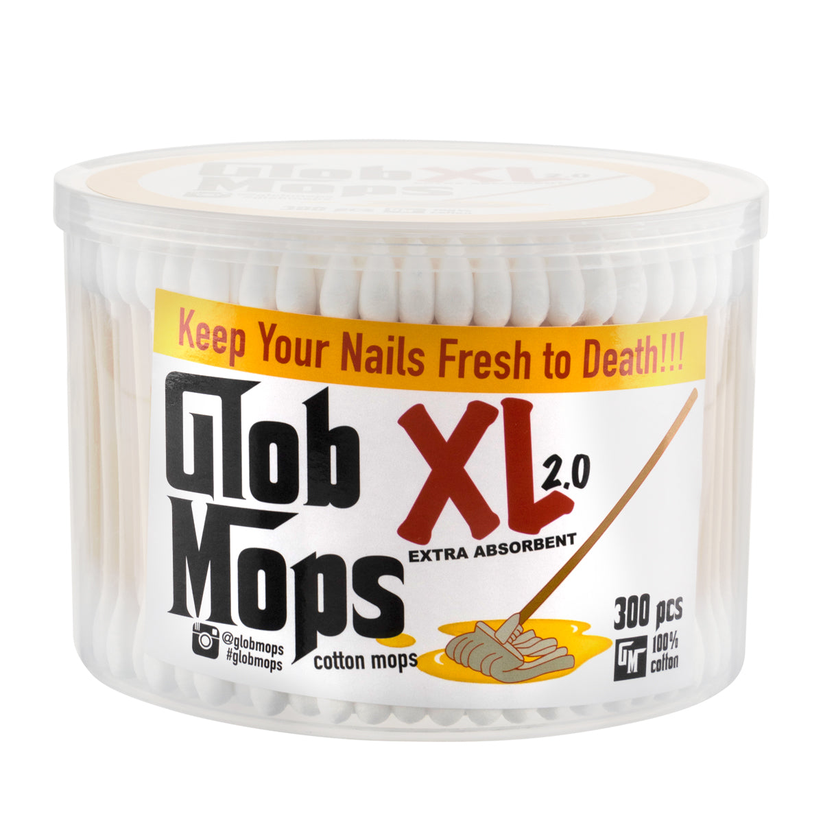 Glob Mops Cotton Swabs X-Large - 300 Count