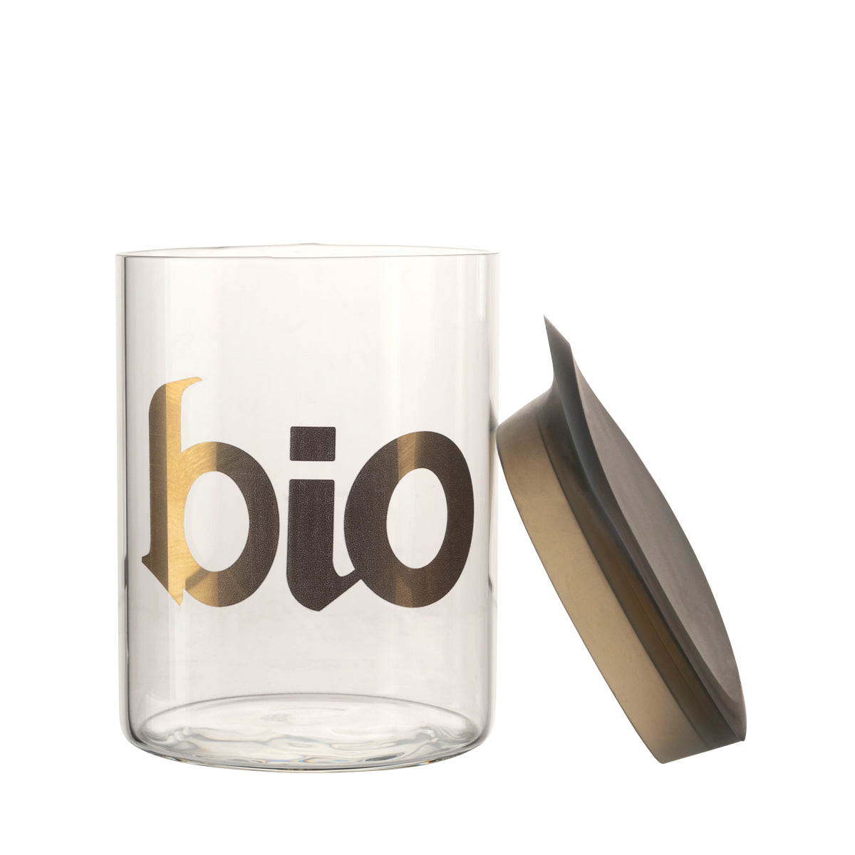 BIO Glass 4.75" Stash Jar w/ Silicone Lid - 1oz Gold