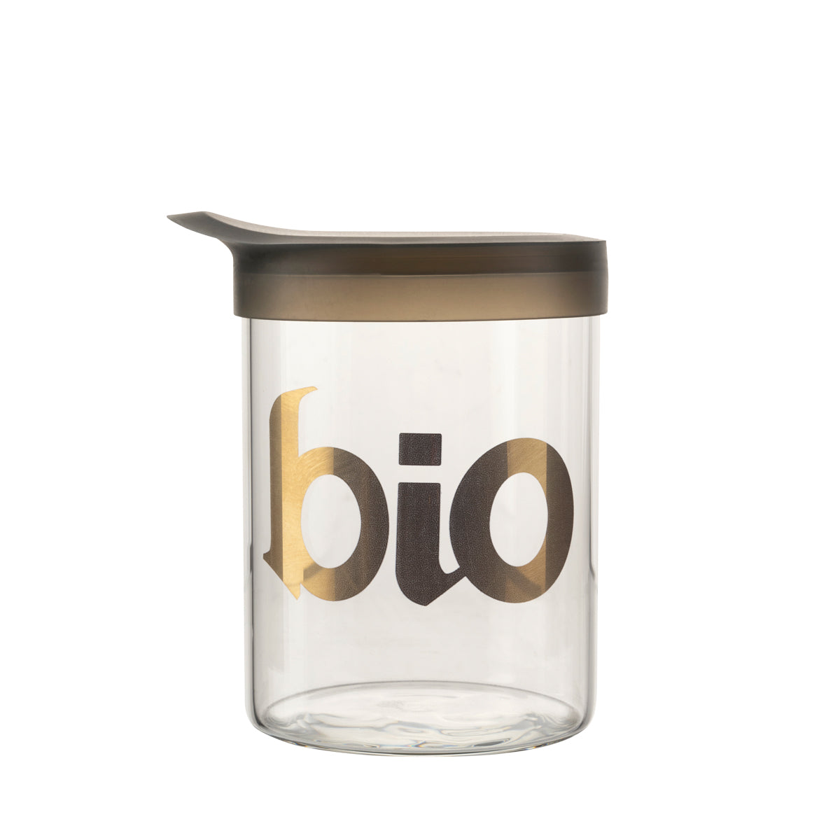 BIO Glass 4.75" Stash Jar w/ Silicone Lid - 1oz Gold