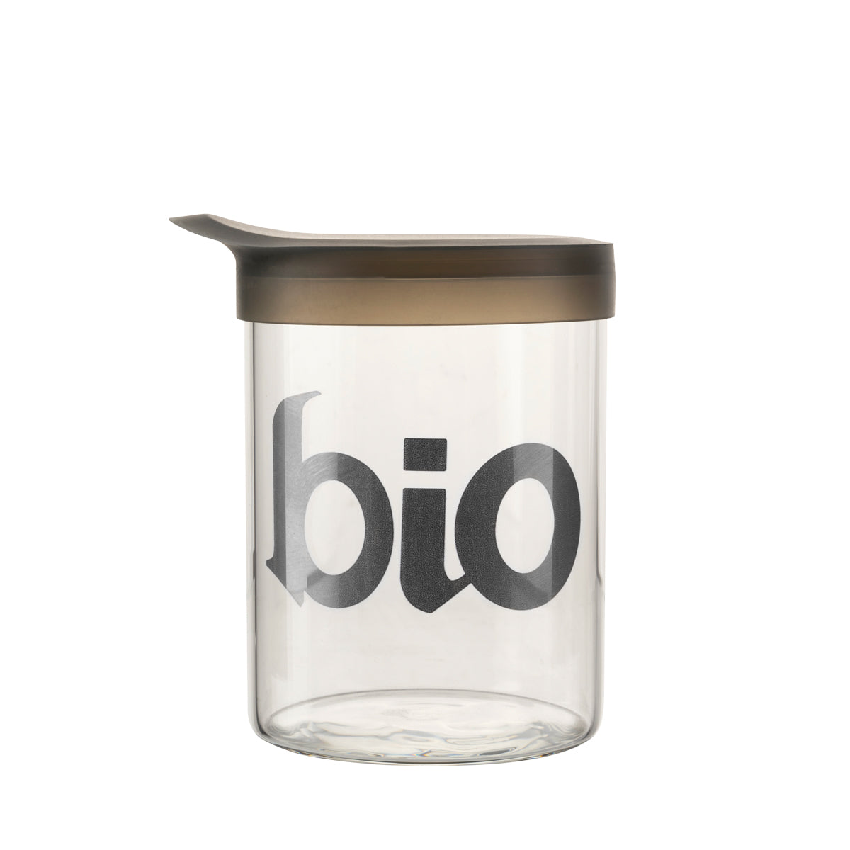 BIO Glass 4.75" Stash Jar w/ Silicone Lid - 1oz Silver