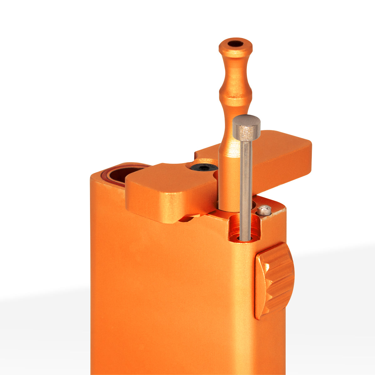 ONGROK Dugout with Aluminum One-Hitter Pipe - Various Colors - Biohazard Inc - Orange