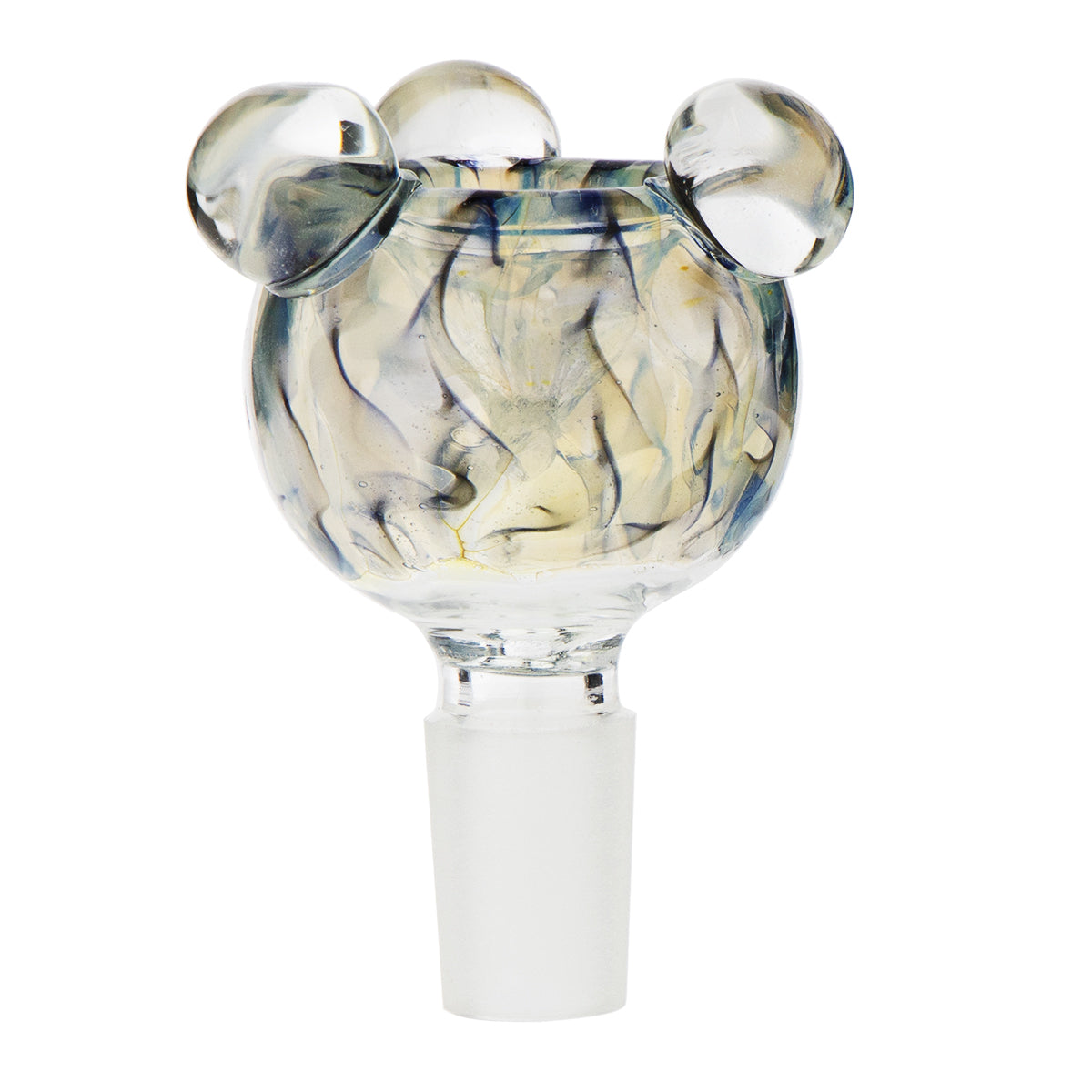 Raked Glass Bowl with Marbles - 14mm Male - High Life Goods