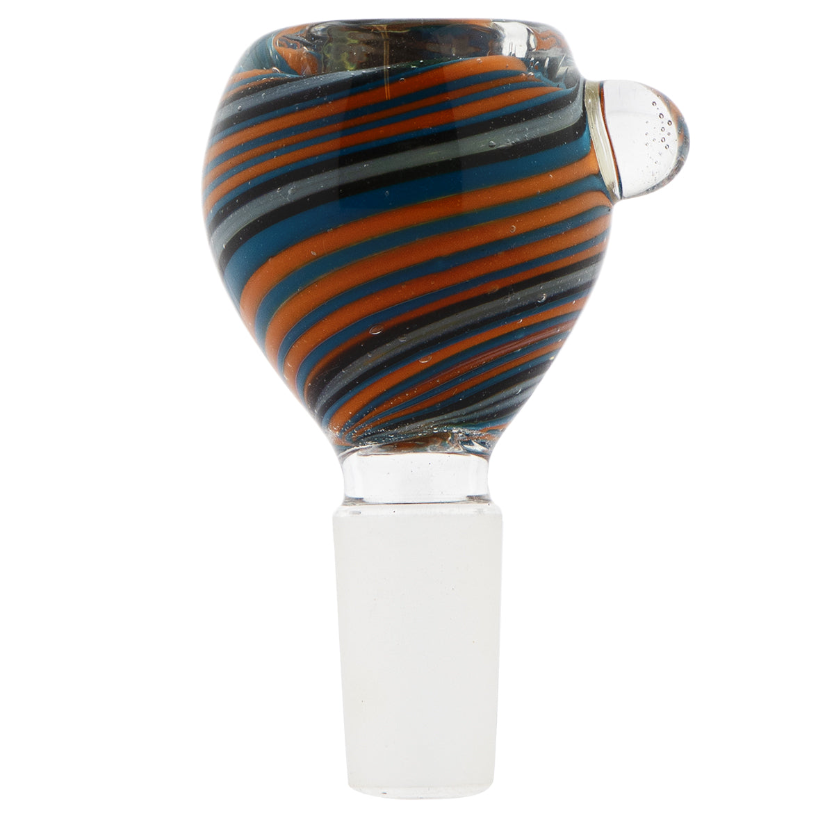 Candy Cane Swirl Frit Bowl - 14mm Male Assorted Colors