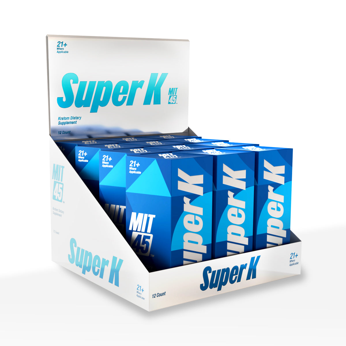 Mit45 Kratom Shot - Blue Super K - High Life Goods - 12 Count