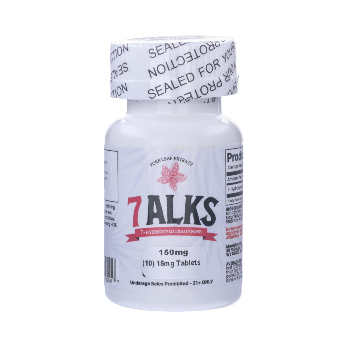 7alks 7-Hydroxy Kratom Tablets 200mg