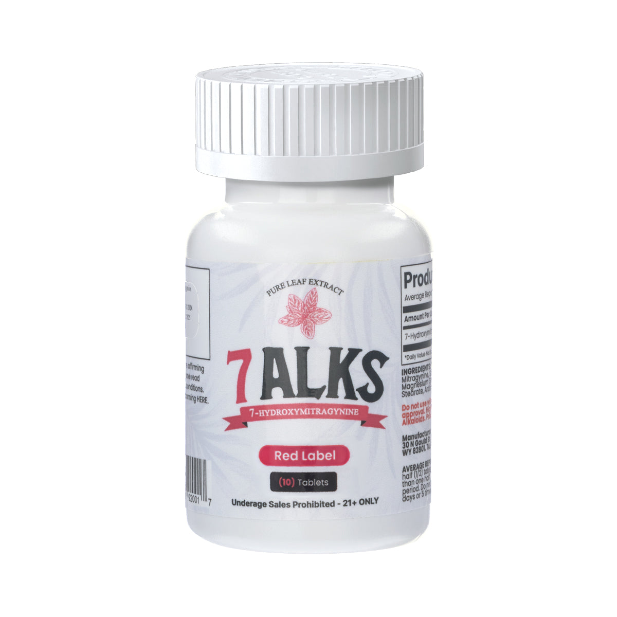 7alks 7-Hydroxy Kratom Tablets Various Sizes