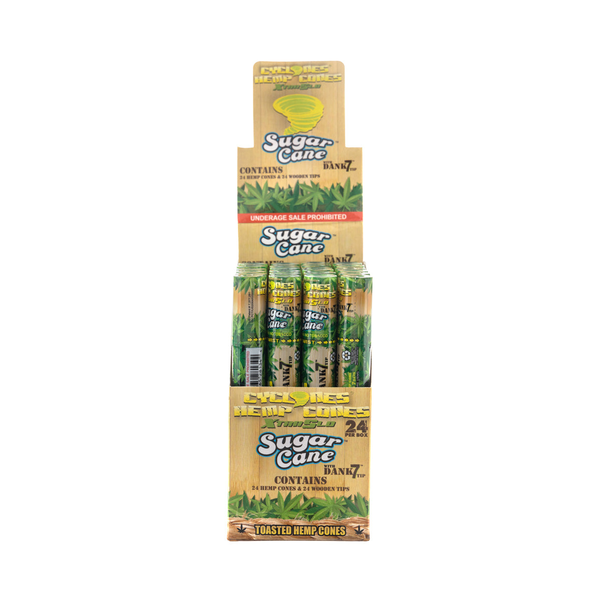 Cyclones X-Tra Slow Burn Pre-Rolled Hemp Cones - 24 Count Various Flavors