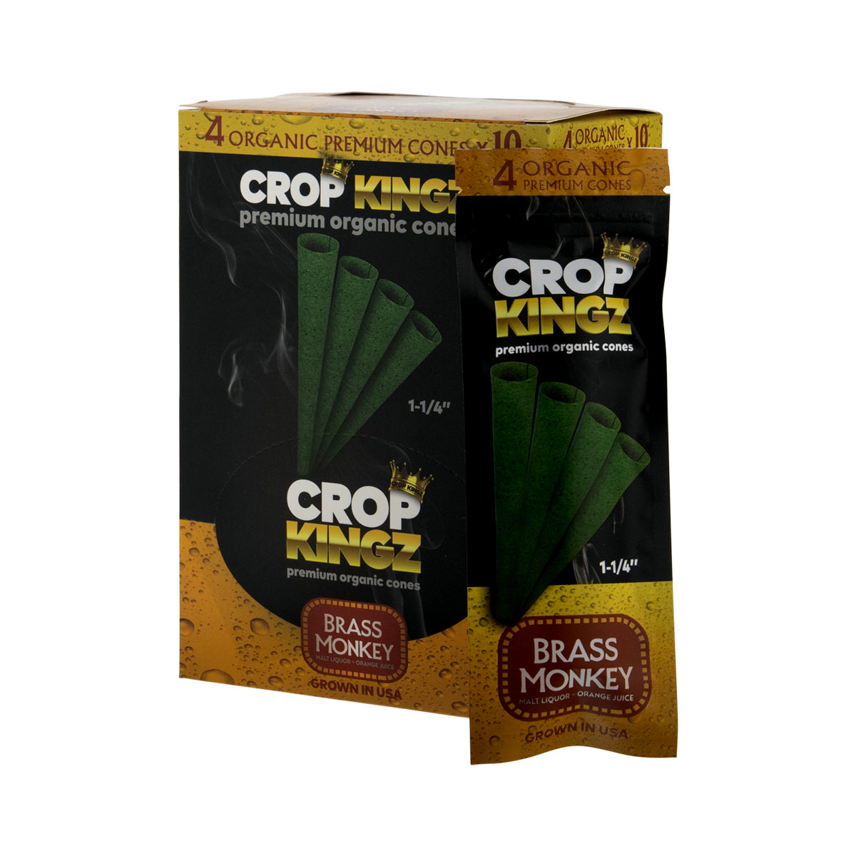 Crop Kingz Pre-Rolled 1¼ Size 4 Pack Cones - 10 count Various Flavors