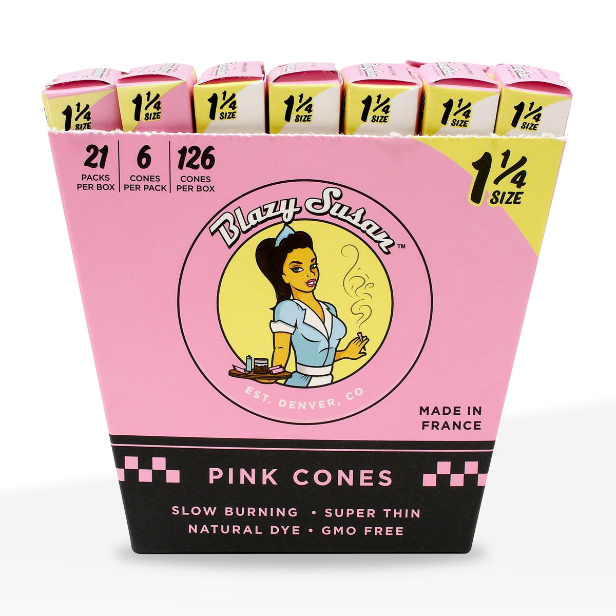 Blazy Susan Pink Pre-Rolled Cones 1 1/4 - 21 Pack