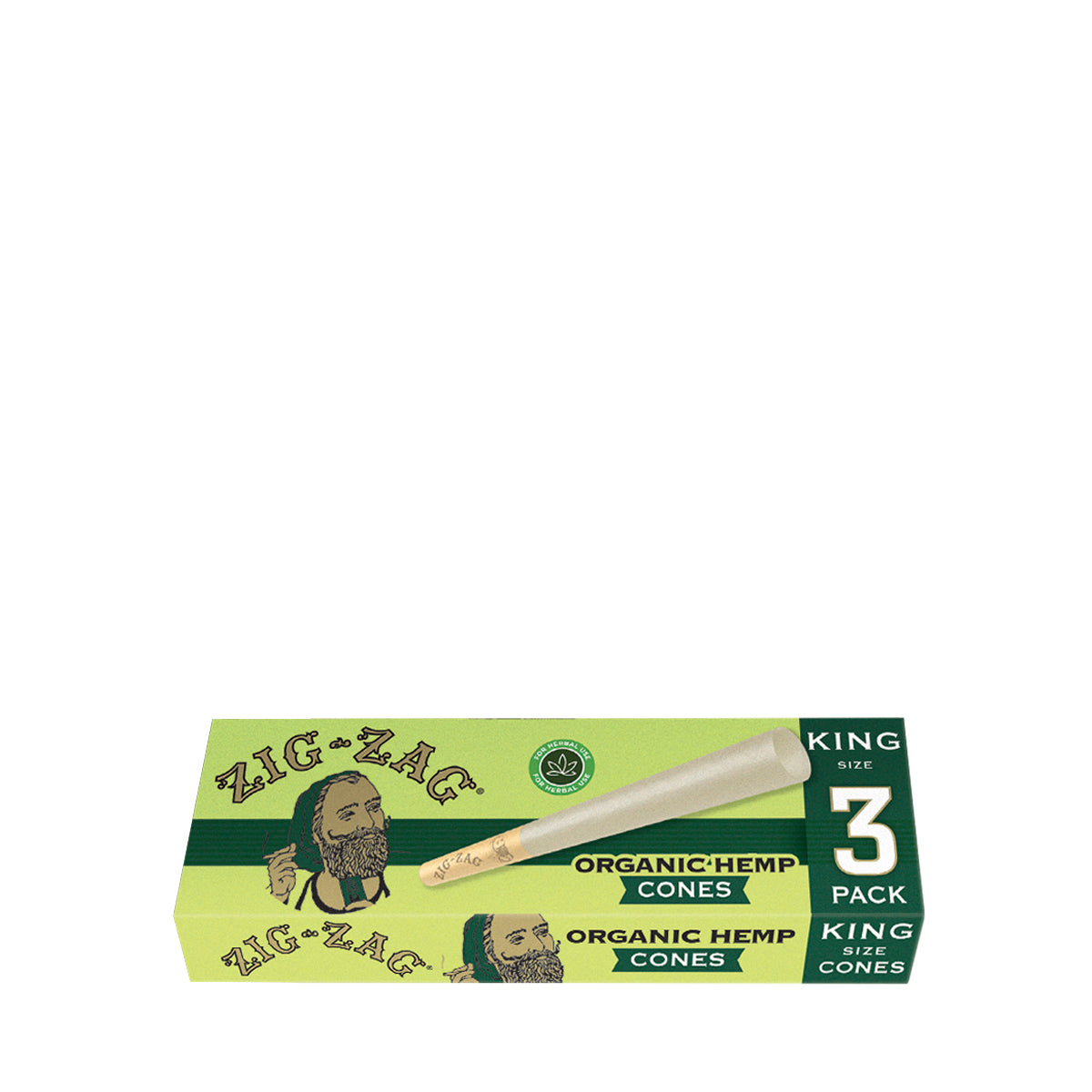 Zig Zag King Size Organic Hemp Pre-Rolled Cones - Various Counts - High Life Goods - 1 Pack - 24 Pack