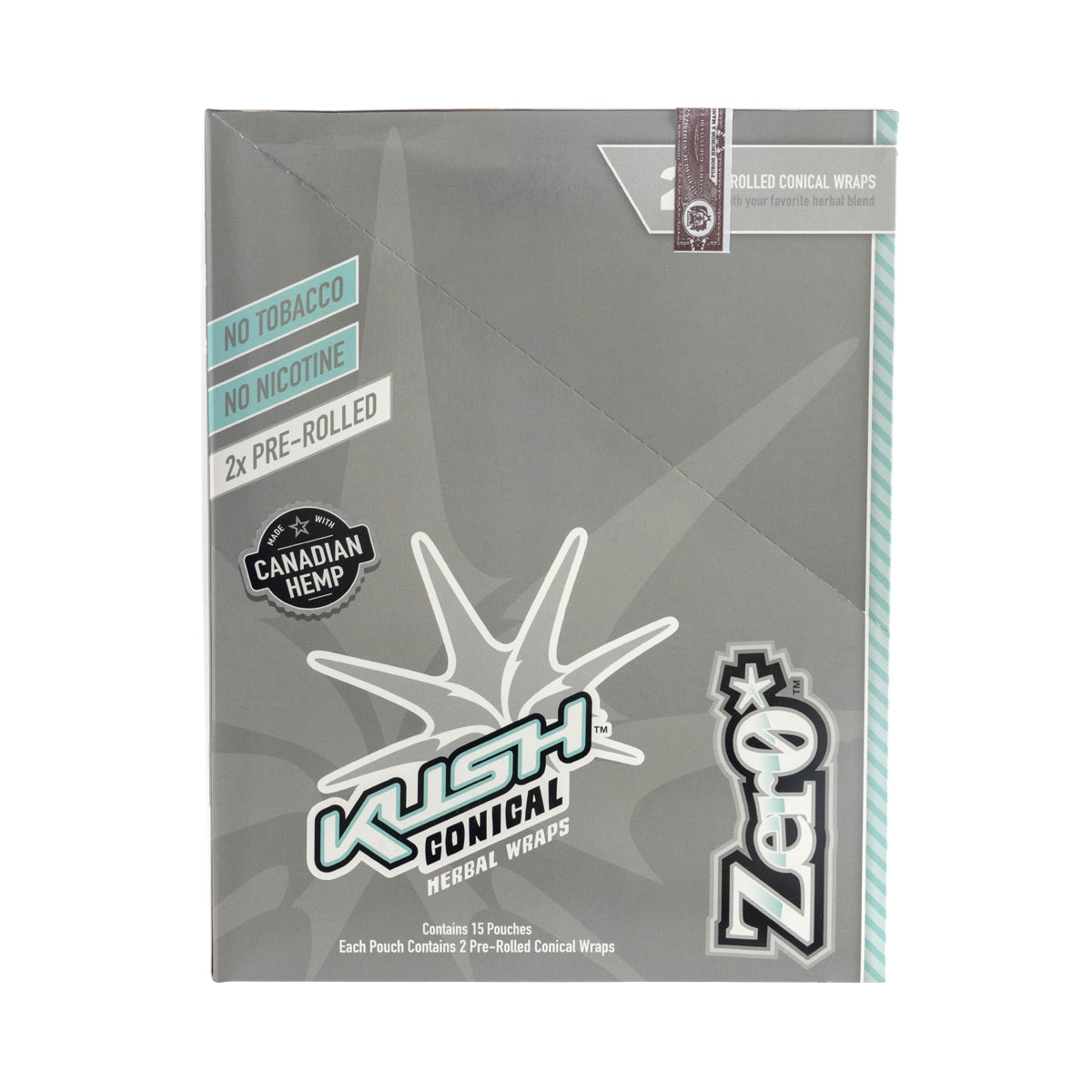 KUSH® Conical Herbal Wraps - 15 Count Various Flavors