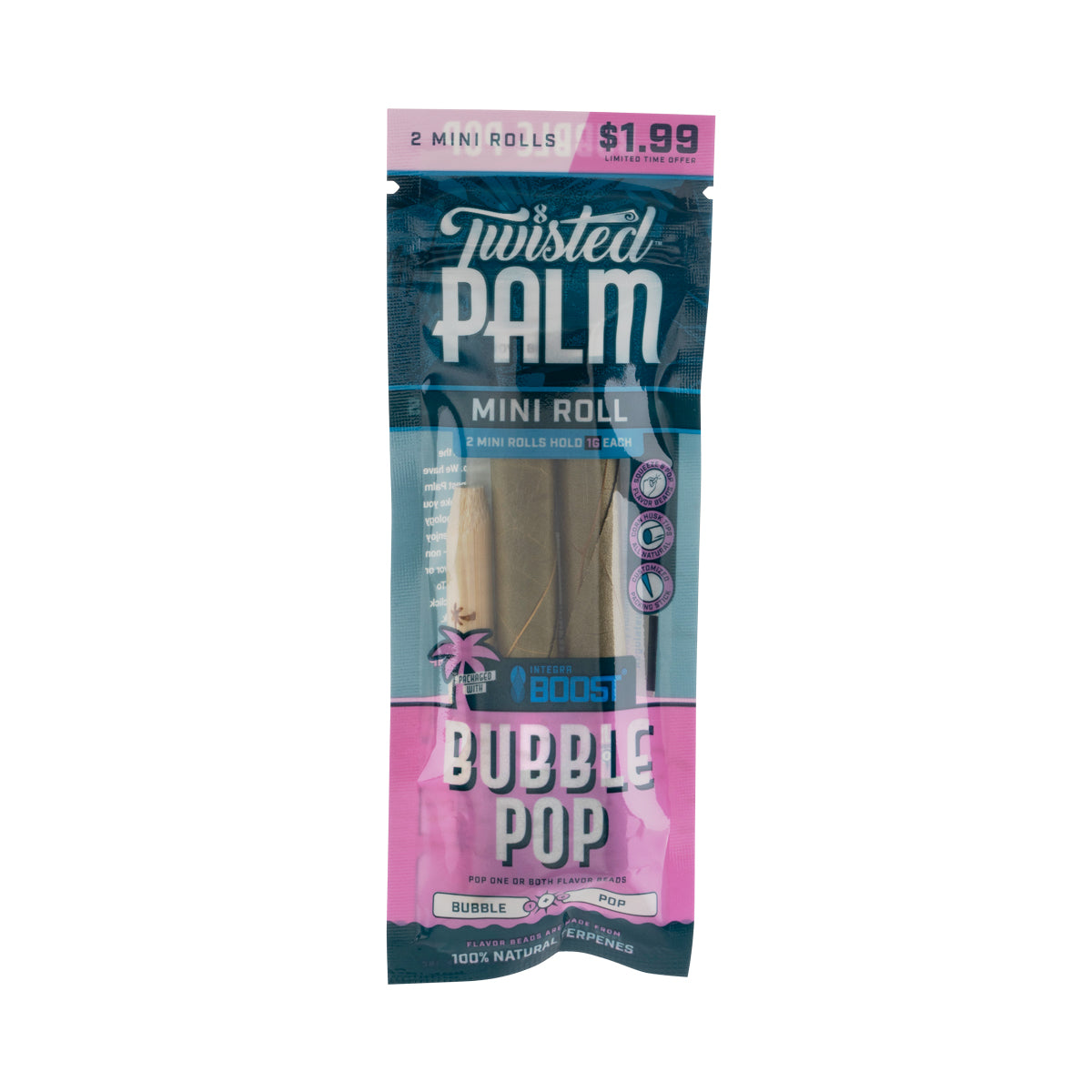 Twisted Wraps Mini Palm Leaf Rolls - Bubble Pop 15 Count