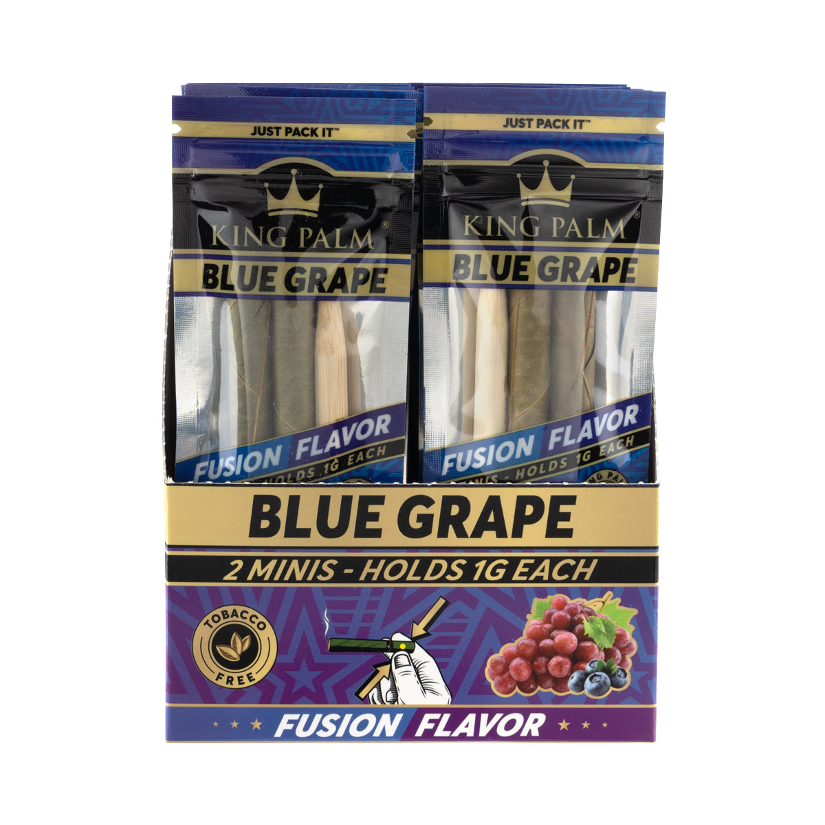 King Palm Mini Blunt Wraps - Blue Grape 20 Count