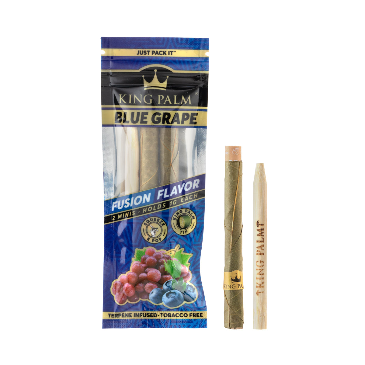 King Palm Mini Blunt Wraps - Blue Grape 20 Count