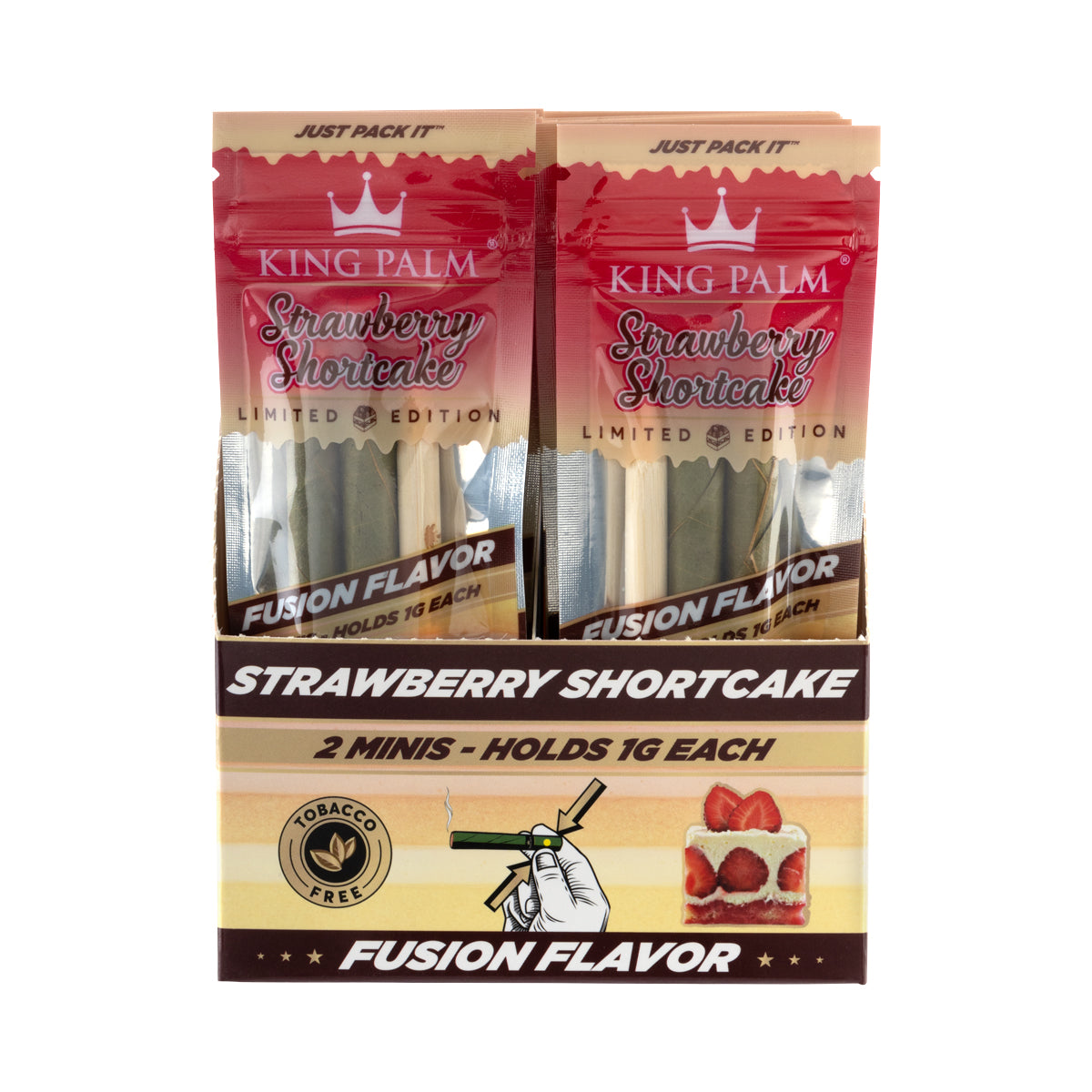 King Palm Mini Blunt Wraps - Strawberry Shortcake 20 Count