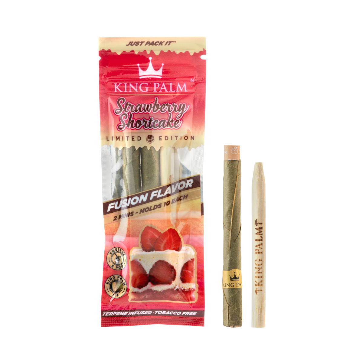 King Palm Mini Blunt Wraps - Strawberry Shortcake 20 Count