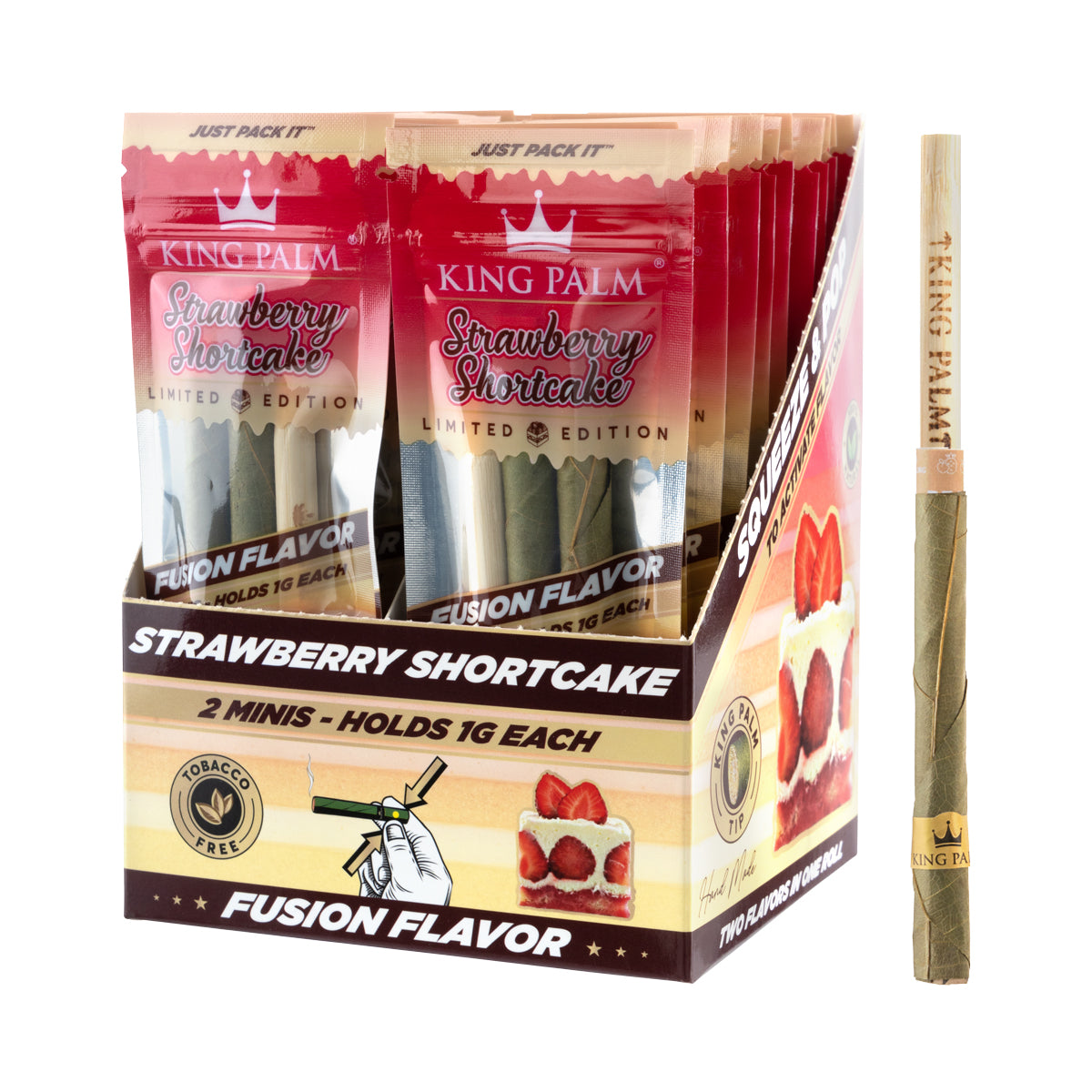 King Palm Mini Blunt Wraps - Strawberry Shortcake 20 Count