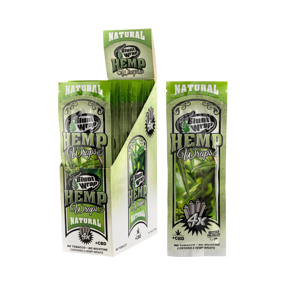 The Original Blunt Natural Hemp Wraps - 15 Count