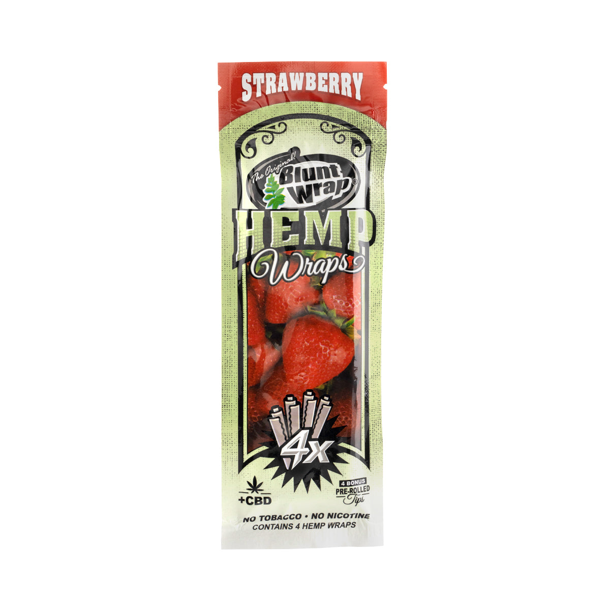 The Original Blunt Strawberry Hemp Wraps - 15 Count