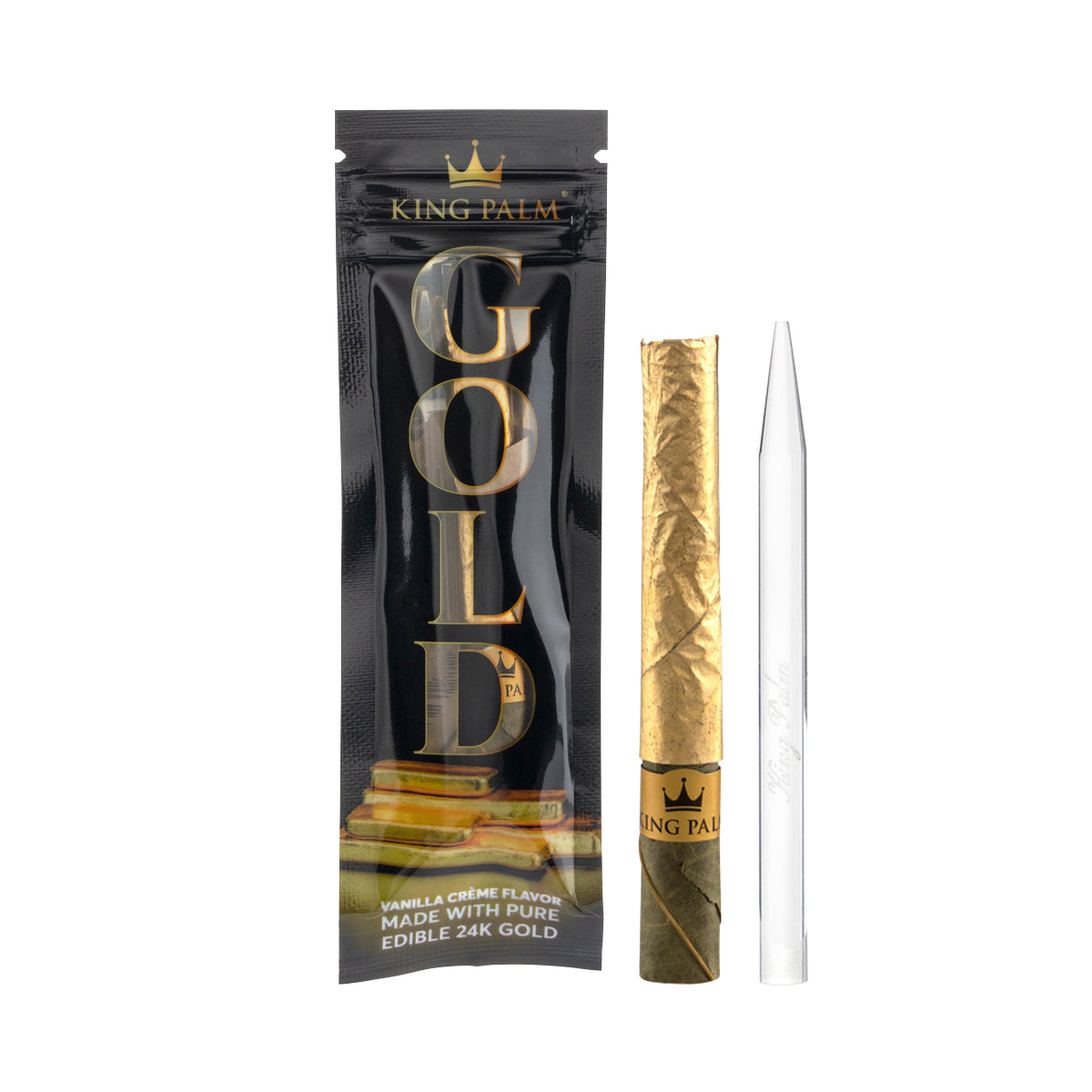 King Palm 24k Gold Mini Blunt Wraps - Vanilla Creme 15 Count