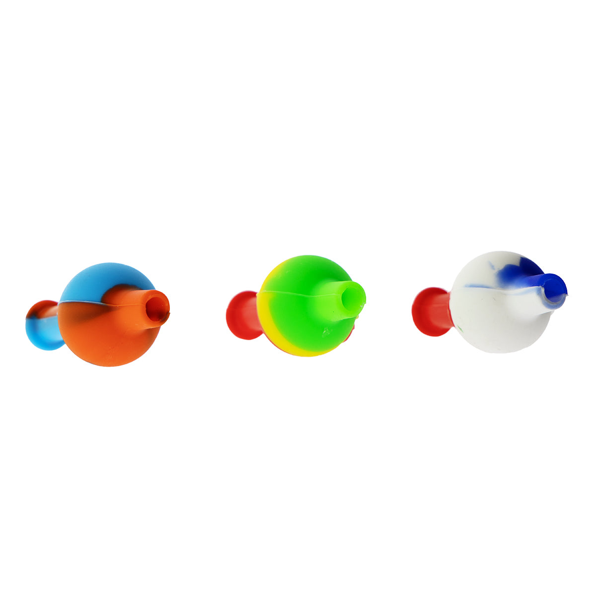 Silicone Round Carb Cap Assorted - 10 Pack