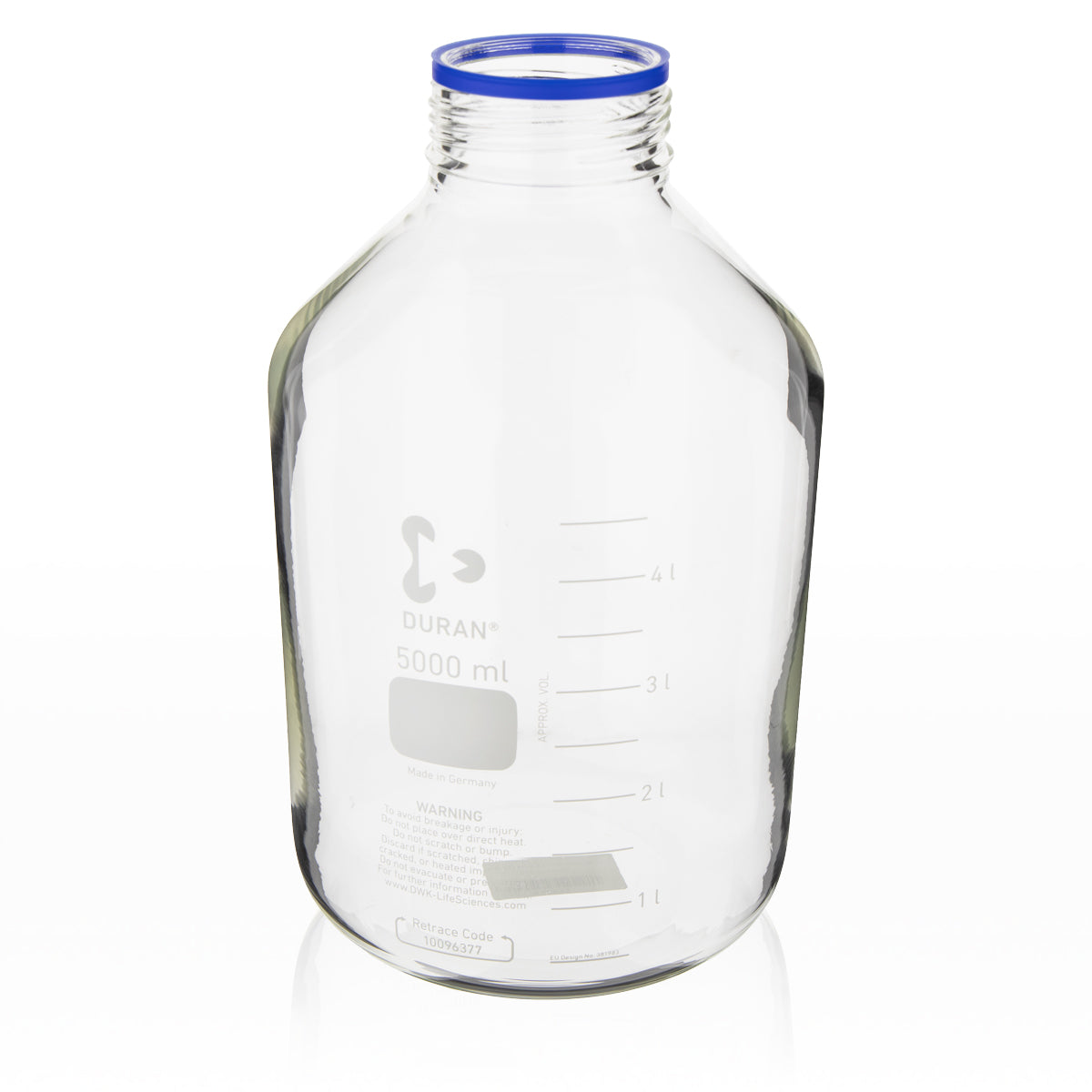 Schott DURAN® Laboratory Glass Bottle w/ Wide Mouth - 5000 mL
