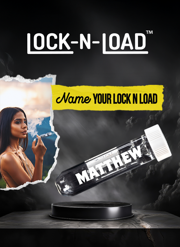 Name your Lock-N-Load, only on High Life Goods! Choose from an assortment of fonts and colors.