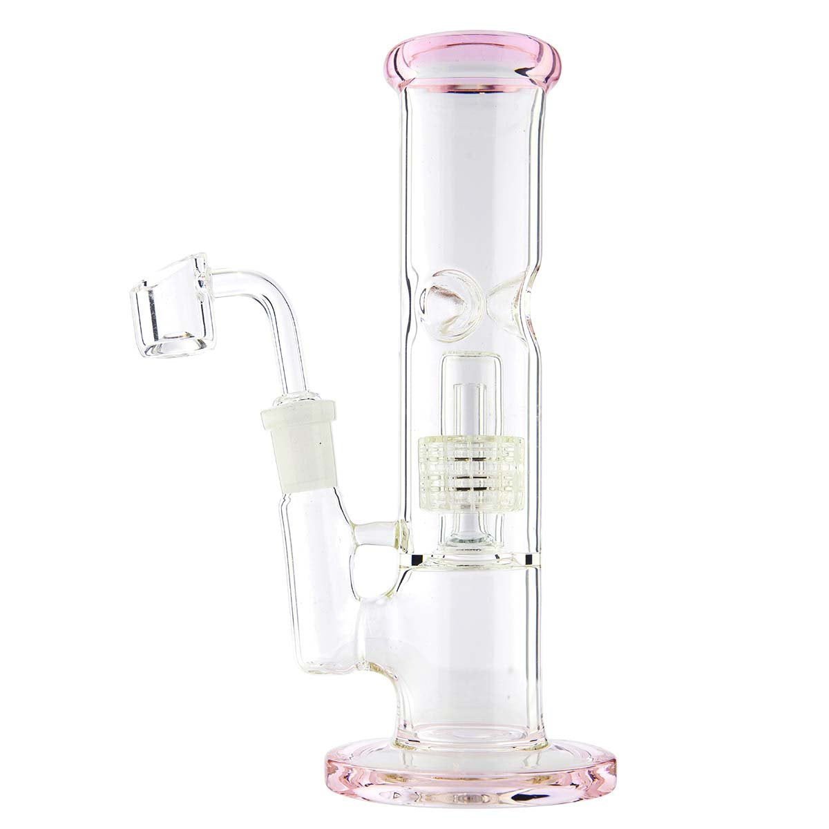 Waterpipe G/g Conical Showerhead 8 14Mm Female With Bowl And Banger Pink