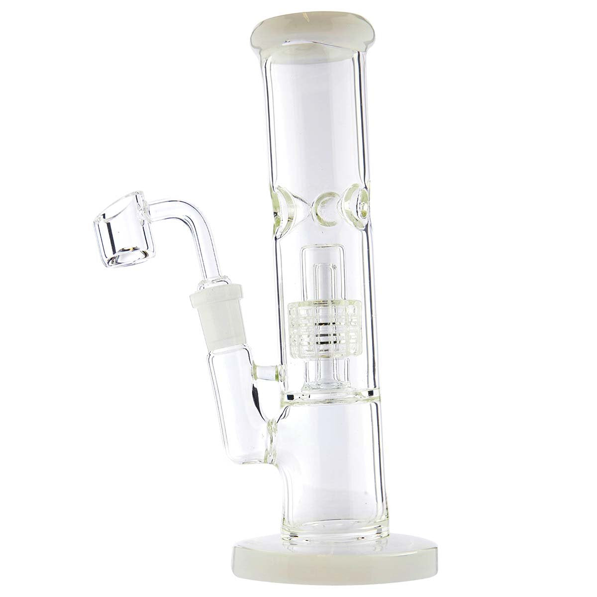 Waterpipe G/g Conical Showerhead 8 14Mm Female With Bowl And Banger White