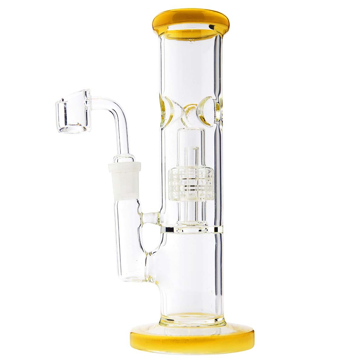 Waterpipe G/g Conical Showerhead 8 14Mm Female With Bowl And Banger Yellow