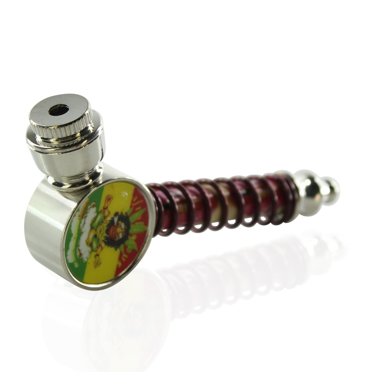 3 Round Elbow Pipe With Metal Wire Wrap - Asssorted Colors Hand Pipes