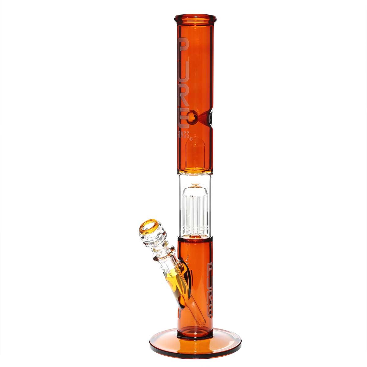 tall orange glass bong