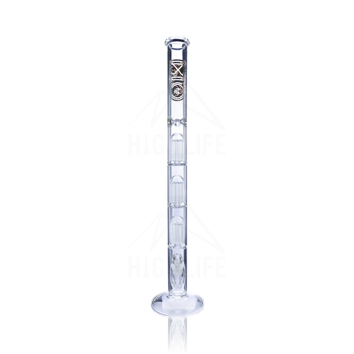 BIO Glass | Triple 10-Arm Tree Straight | 26" - 14mm - Camo Logo - smoke accessories