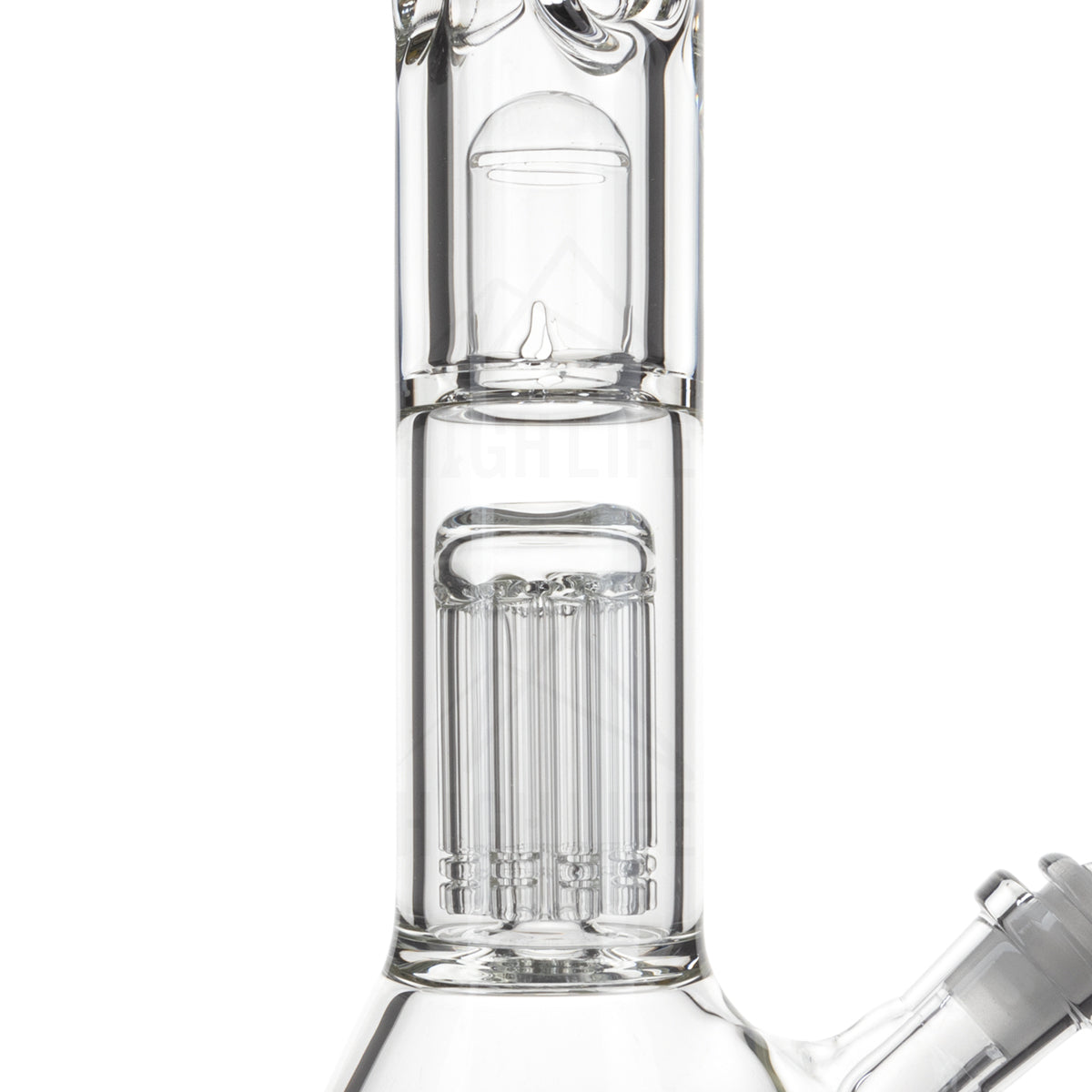 BIO Glass | 16" Single Chamber 10-Arm Tree + Splash Guard Heavy Beaker | 50mm x 9mm - Rasta - best online headshop