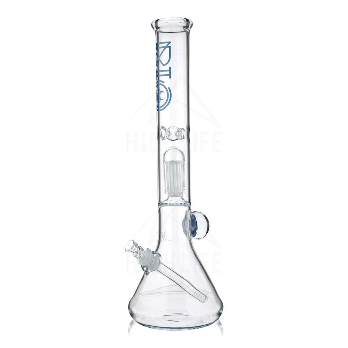 glass bong with tree perc