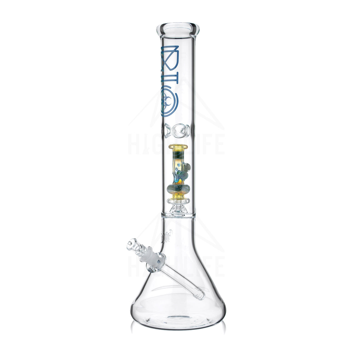 BIO Glass Mini Pipe Perc Beaker 18" Water Pipe