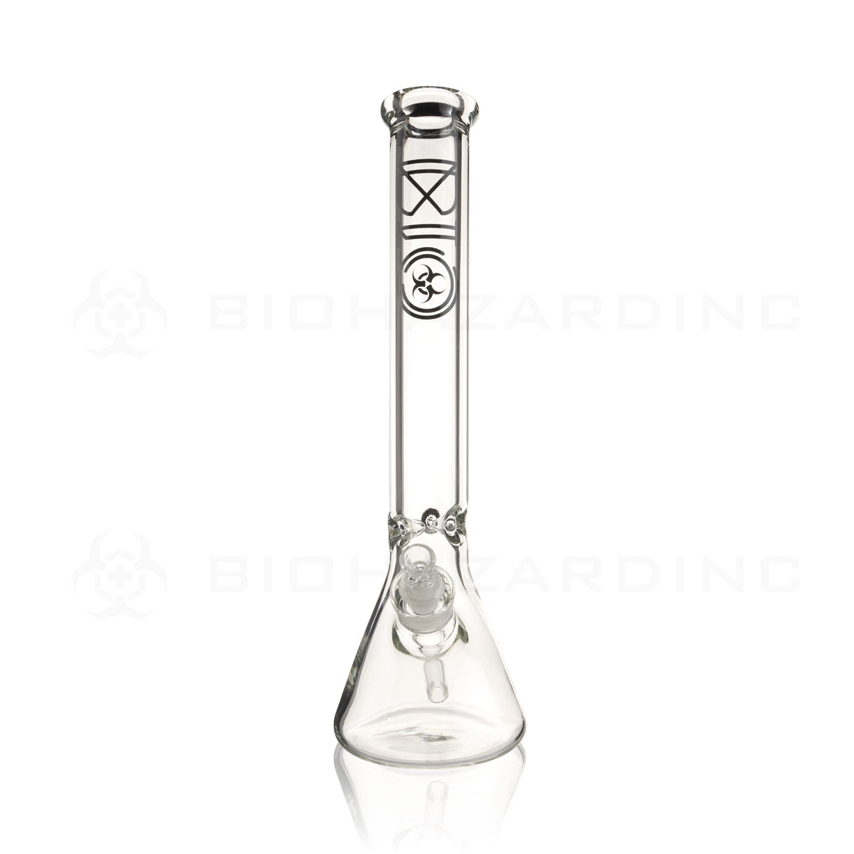 BIO Glass | 16" Classic Beaker Water Pipe | 50mm x 7mm - Black Logo