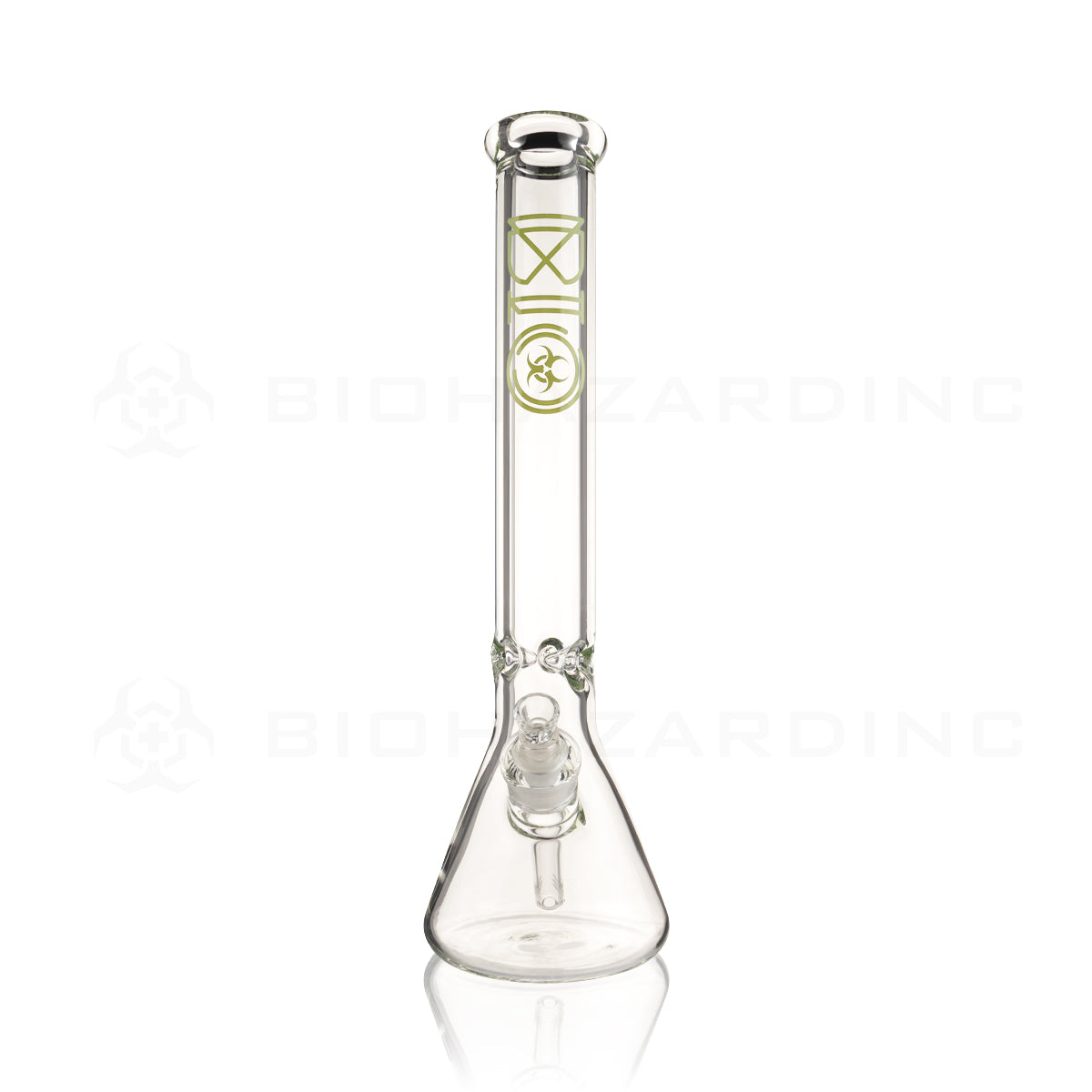 BIO Glass | 16" Classic Beaker Water Pipe | 50mm x 7mm - Green Logo