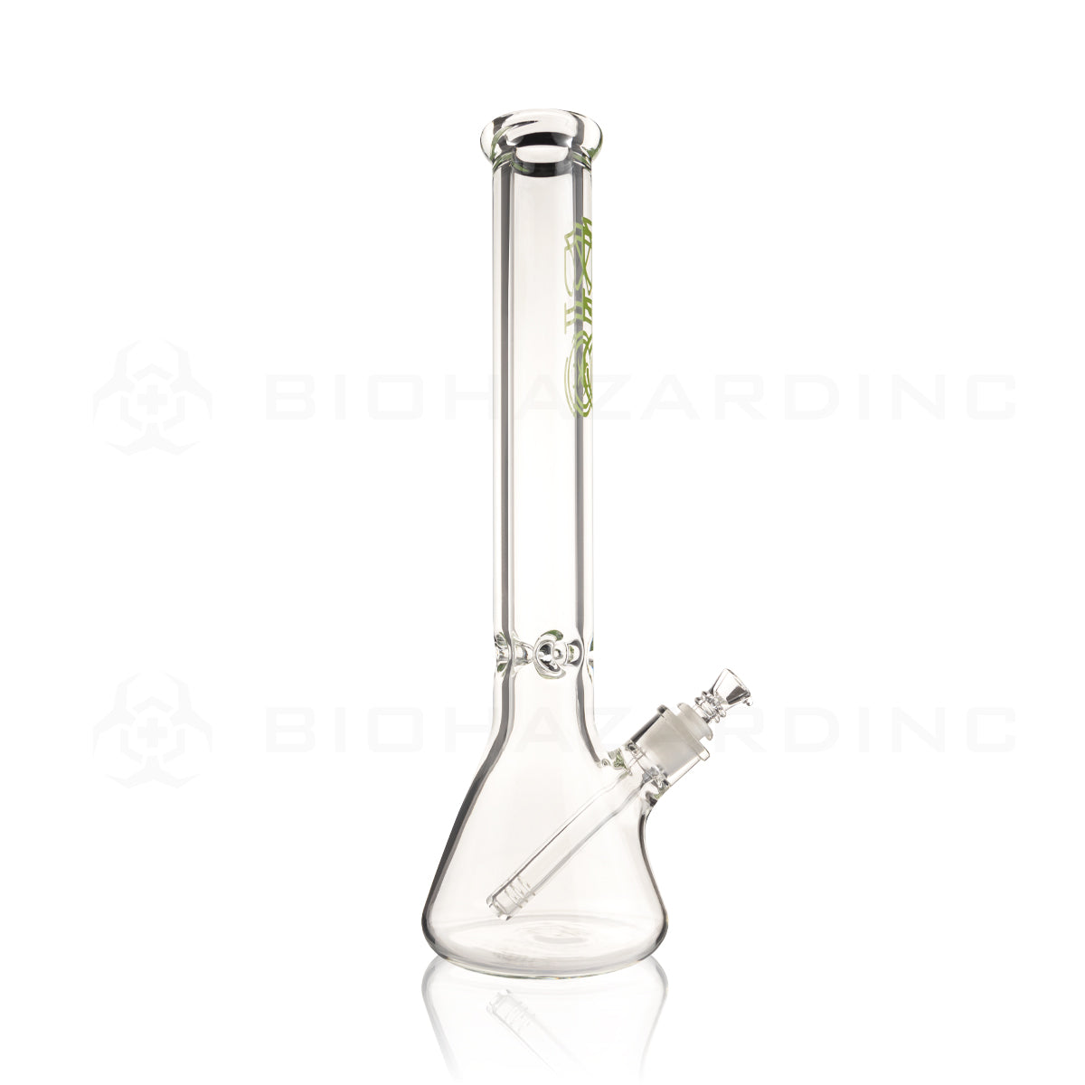 BIO Glass | 16" Classic Beaker Water Pipe | 50mm x 7mm - Green Logo