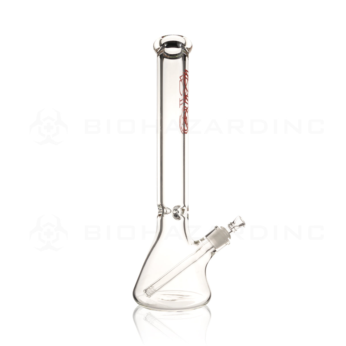 BIO Glass | 16" Classic Beaker Water Pipe | 50mm x 7mm - Red Logo